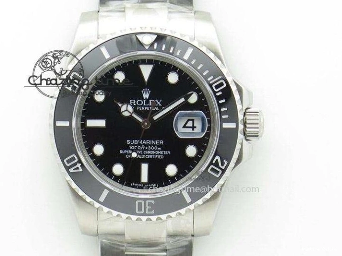 0202 Submariner 114060 Black Ceramic No Date JF 1:1 Best Edition On SS Bracelet SH3130 V Attractive 3641